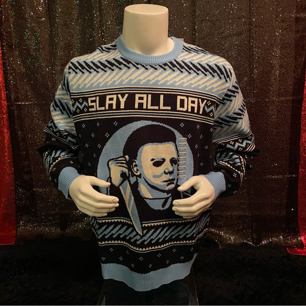 Michael Myers Halloween Christmas Holiday Sweater NWT